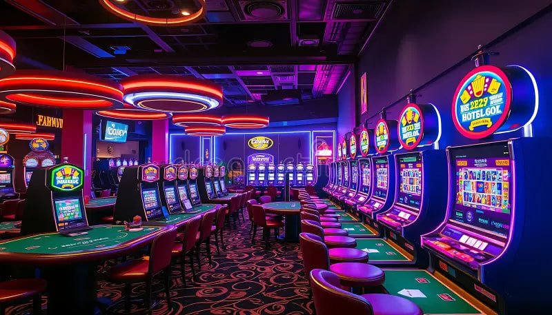 Bandar Poker dealer revealing banker hand at hawkbet table